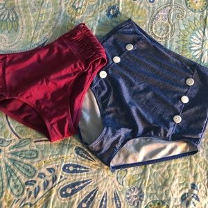 Two (2) bathing suit bottoms both the same size